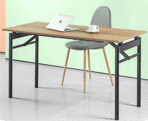 lot 192 image: Zinus Mare Brown 63 inch Folding Desk