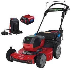 lot 1 image: Toro Recycler 22 in. 60 V Battery Self-Propelled Lawn Mower Model # 21466 (retail $549)