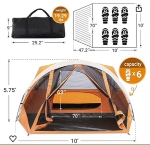 lot 138 image: Portabe 6 Person Tent