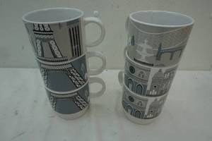 6 Matching Signature Coffee Cups