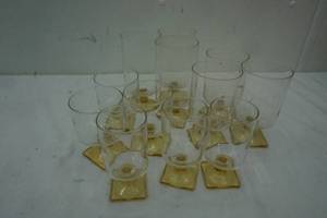 12 Yellow Stemware