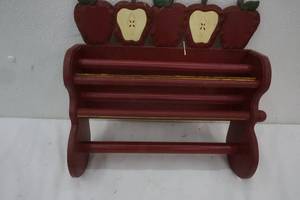 Apple Kitchen Paper Holder, Wax, saran wrap