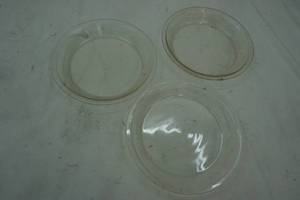 3 Glass Pyrex Pie Plates