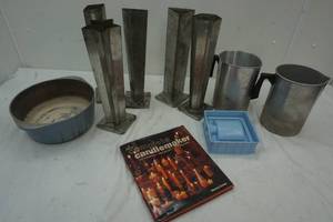 Candle Making Molds, utensils, Book Complete Candle Maker