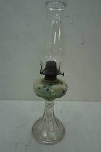 Vintage Oil Lamp 19 Tall