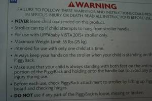 New Piggyback For PPAbaby Vista 2015 Strollers