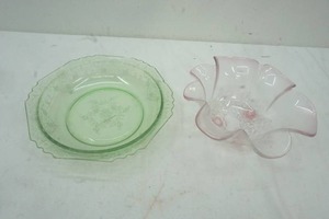 2 Glass Decorative Bowls