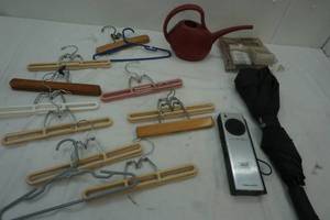 Umbrella, plant waterer, Pants Hangers, 3 way radio