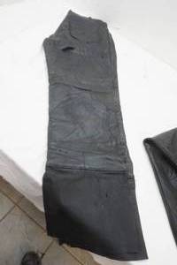 Black Genuine Leather Ladies Pants