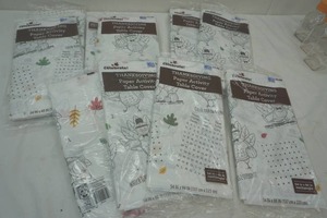 10 Paper Activity Rectangular Tablecloths (Thanksgiving)
