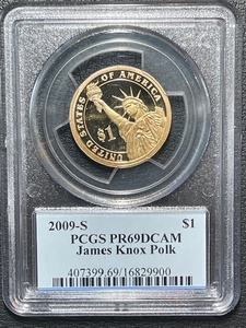 2009-S James Knox Polk Proof PCGS PR69 Deep Cameo
