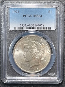 1922 Peace Dollar PCGS MS64