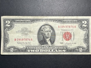 Red Seal $2 Dollar Bill