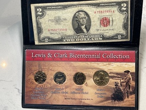Lewis & Clark Coin Collection and Red Seal $2 Dollar Bill