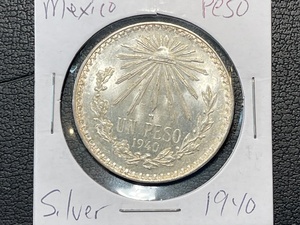 1970 Silver Mexican Peso