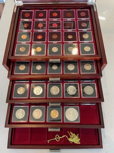 Collection of Coins in a Display Box 78 Coins Total