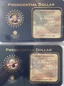 Colored Presidential Dollar Coins