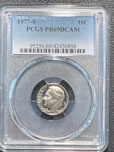 1977-S Roosevelt Dime Proof PCGS PR69 Deep Cameo