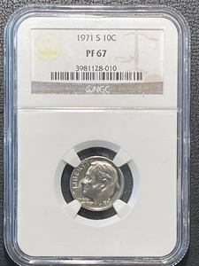 1971-S Roosevelt Dime Proof NGC PF67