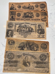 Replica Confederate States Bills