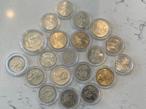 Dollar, Half Dollar, Quarters