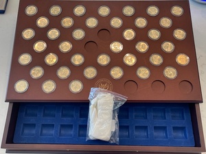 Presidential Dollars and Case with Gloves
