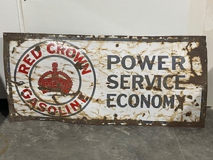 Red Crown Gasoline Sign