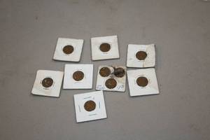 lot 803 image: Lot of (10) Collectible Pennies  Assorted Dates