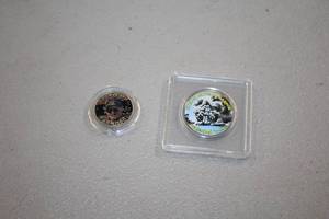 lot 801 image: Lot of (2) Collectible Coins - 2001 Dale Earnhardt Quarter, Pearl Harbor Half Dollar