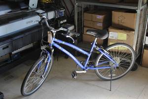 lot 848 image: Eddie Bauer EBS 22 Womens Road Bike 18 BlueBlackWhiteGrey Frame