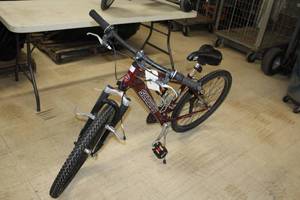 lot 853 image: Schwinn 20 Mens Trail Bike 16 Red Frame