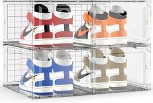 lot 4 image: Stackable Shoebox & Organizer, 4-pack