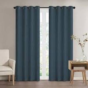 lot 16 image: SunBlk Total Blackout Window Curtain Panels Bradley Navy Blue - 2 Panels