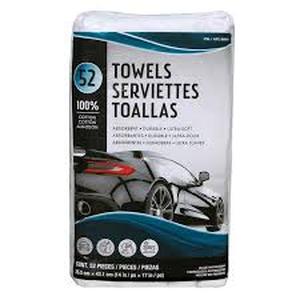 lot 25 image: Unitex 100% Cotton Towel, White, 14 in x 17 in, 52-count