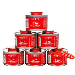 lot 40 image: GASONE CFD-6-6 Gas One 6 pk-6 Hr Cooking Fuel Wick Liquid Safe Fuel & Lid Opener