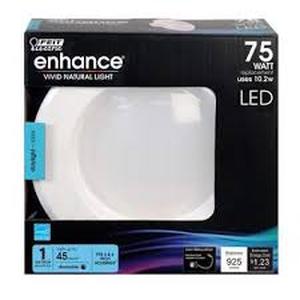 lot 50 image: Lot of 4 Feit Electric Enhance White 5-6 in. W LED Dimmable Recessed Downlight