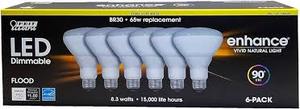 lot 61 image: Feit Electric Dimmable Led BR 30 Flood 65W Soft White, 6 Count