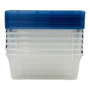 lot 79 image: IRIS USA TB-42 Stack & Pull Storage Box, 12 Qt, Clear, 6 Count