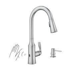 lot 91 image: Moen Cadia - MotionSense Wave Pulldown Kitchen Faucet- 87869EWRS - Spot Resistant Stainless Finish