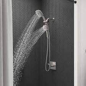 lot 98 image: Kohler Adjuste 3-in-1 Multifunction Shower Kit Shower Head, Brushed Nickel