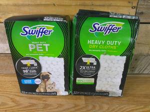 lot 104 image: Set of 2 Swiffer Sweeper Pet Heavy Duty Multi-Surface Dry Cloth Refills for Floor Sweeping and Cleaning - 32ct