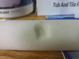 lot 120 image: Tub Paint Tub and Tile Refinishing Kit-Missing some Items-Has Mesh Roller  Paint Instructions