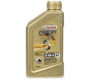 lot 121 image: Case of 6 Castrol Power1 Racing Synthetic 4T Oil 1 qt. 15D1C9