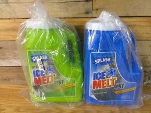 lot 114 image: Set of 2 Splash Ice Melt 8 lb. Pet Safe and 12 lb. Jugs