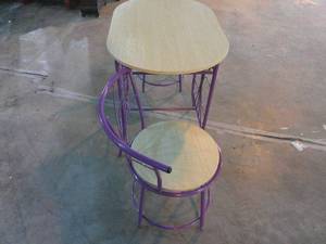 lot 167 image: 3-Piece Colorful Bistro Dining Set-Purple