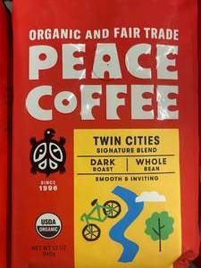 lot 7 image: Peace Coffee Twin Cities Roast 3 Bags Whole Bean