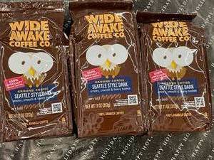 lot 9 image: Wide Awake Coffee Co 3 Bags Ground Seattle style Dark