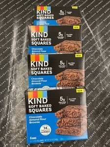 lot 13 image: KIND soft Baked Brownie Squares 6 bars per Box 4 Boxes