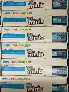 lot 15 image: Cinnamon Toast Crunch Minis 6 Boxes of Cereal