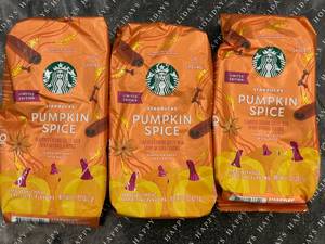 lot 24 image: Starbucks Pumpkin Spice Coffee ground 3 bags